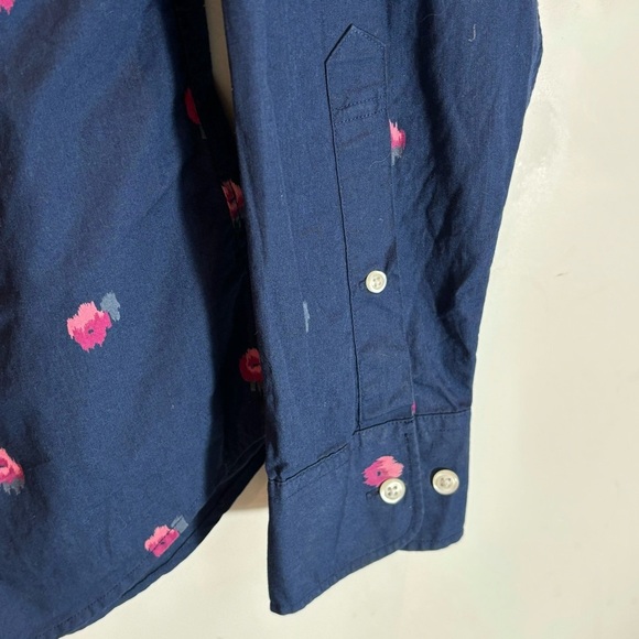 BONOBOS Sz M Button Shirt Slim Fit Abstract Rose Design Long Sleeve 100% Cotton - Picture 4 of 7